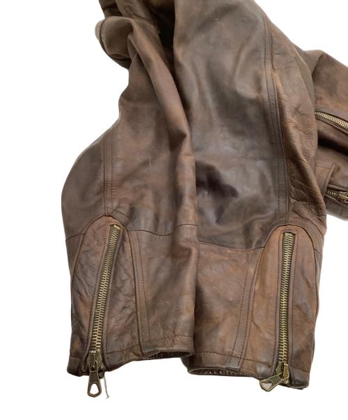 Antica Pelleria（アンティカ・ペッレリーア）Antica Pelleria (アンティカ・ペッレリーア) レザージャケット ブラウン サイズ:48の古着・服飾アイテム