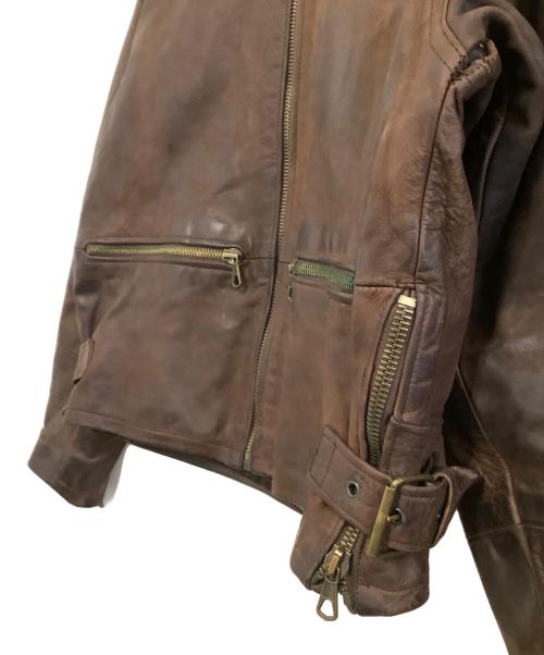 Antica Pelleria（アンティカ・ペッレリーア）Antica Pelleria (アンティカ・ペッレリーア) レザージャケット ブラウン サイズ:48の古着・服飾アイテム