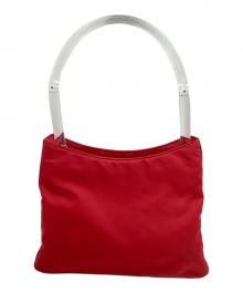 PRADA（プラダ）の古着「ハンドバッグ クリアハンドル」｜レッド