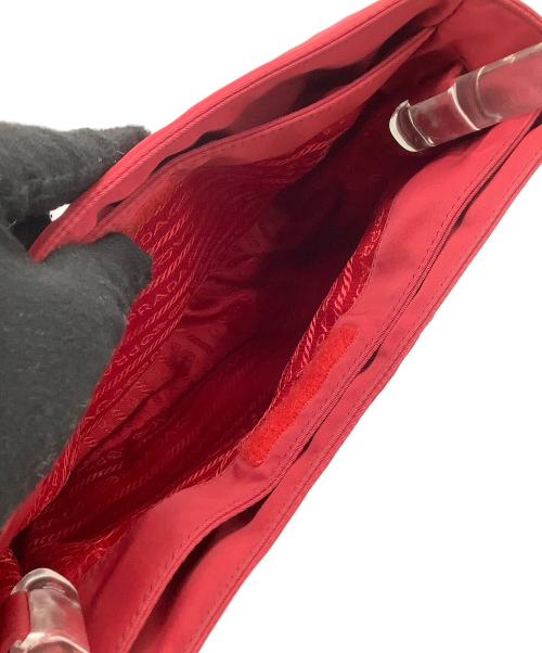 PRADA（プラダ）PRADA (プラダ) ハンドバッグ クリアハンドル レッドの古着・服飾アイテム