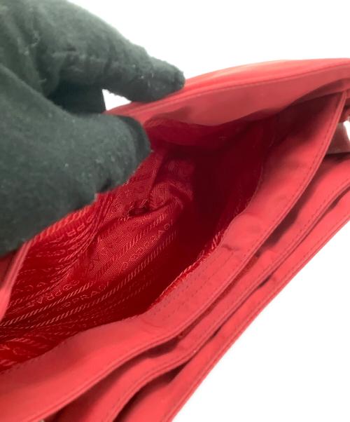 PRADA（プラダ）PRADA (プラダ) ハンドバッグ クリアハンドル レッドの古着・服飾アイテム