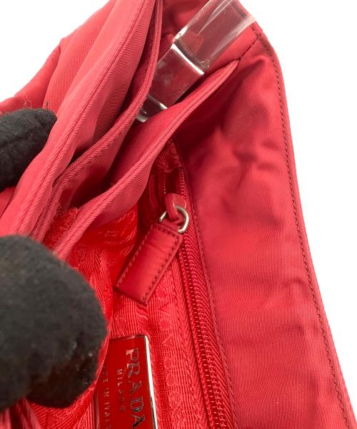 PRADA（プラダ）PRADA (プラダ) ハンドバッグ クリアハンドル レッドの古着・服飾アイテム
