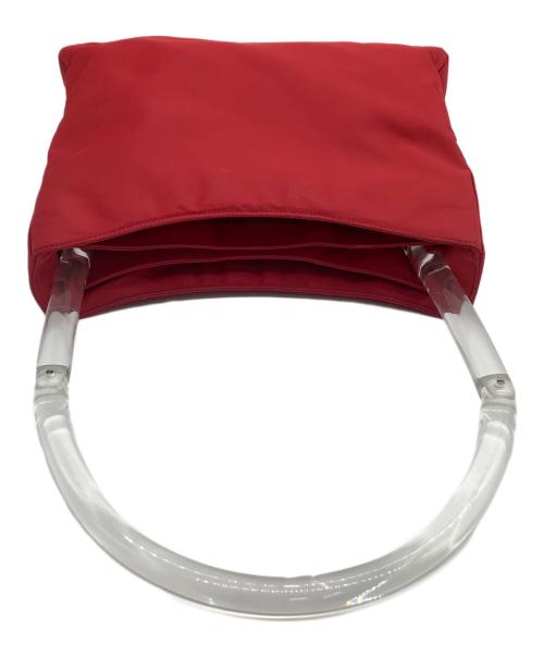 PRADA（プラダ）PRADA (プラダ) ハンドバッグ クリアハンドル レッドの古着・服飾アイテム