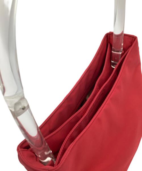 PRADA（プラダ）PRADA (プラダ) ハンドバッグ クリアハンドル レッドの古着・服飾アイテム