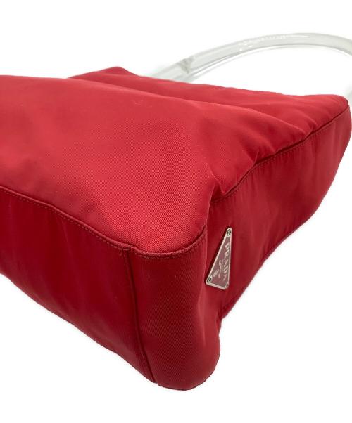 PRADA（プラダ）PRADA (プラダ) ハンドバッグ クリアハンドル レッドの古着・服飾アイテム