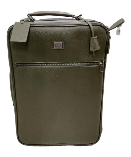 DOLCE & GABBANA（ドルチェ＆ガッバーナ）DOLCE & GABBANA (ドルチェ＆ガッバーナ) レザーキャリーバッグ カーキの古着・服飾アイテム