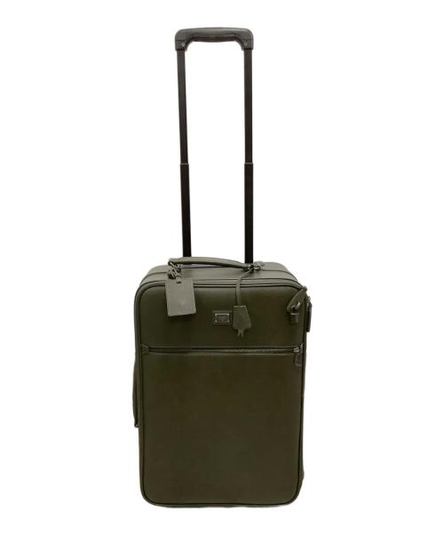 DOLCE & GABBANA（ドルチェ＆ガッバーナ）DOLCE & GABBANA (ドルチェ＆ガッバーナ) レザーキャリーバッグ カーキの古着・服飾アイテム