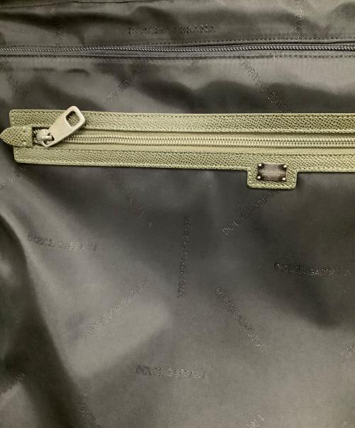 DOLCE & GABBANA（ドルチェ＆ガッバーナ）DOLCE & GABBANA (ドルチェ＆ガッバーナ) レザーキャリーバッグ カーキの古着・服飾アイテム