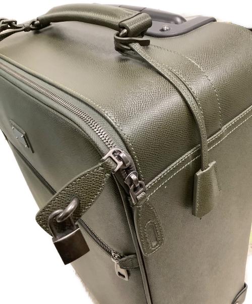 DOLCE & GABBANA（ドルチェ＆ガッバーナ）DOLCE & GABBANA (ドルチェ＆ガッバーナ) レザーキャリーバッグ カーキの古着・服飾アイテム