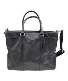COACH（コーチ）の古着「レザートートバッグ」｜ブラック