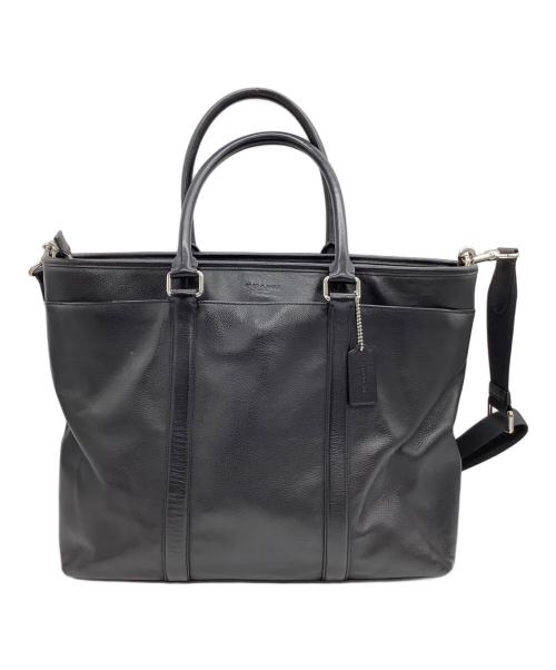 COACH（コーチ）COACH (コーチ) レザートートバッグ ブラックの古着・服飾アイテム