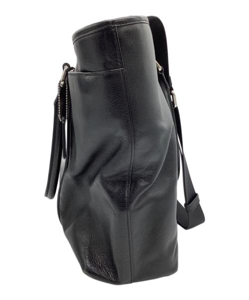 COACH（コーチ）COACH (コーチ) レザートートバッグ ブラックの古着・服飾アイテム