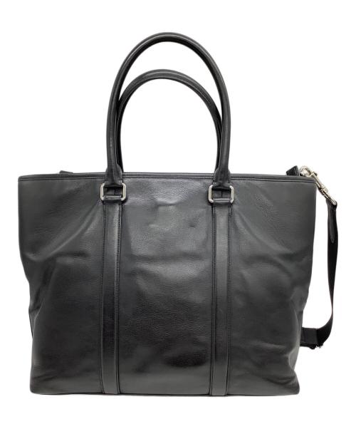 COACH（コーチ）COACH (コーチ) レザートートバッグ ブラックの古着・服飾アイテム