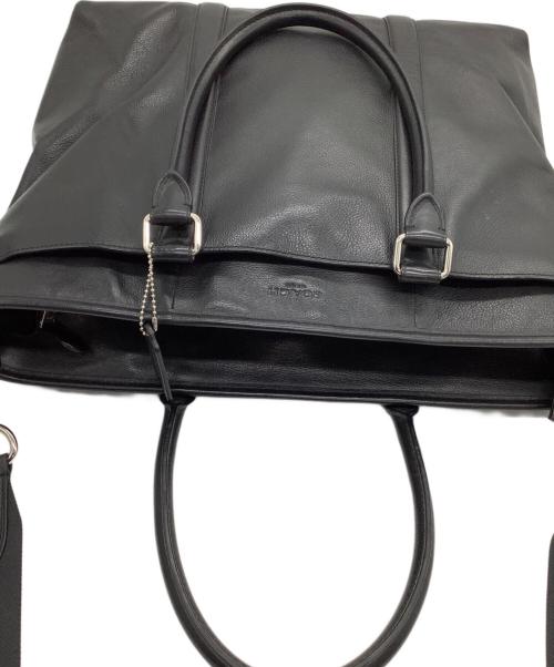 COACH（コーチ）COACH (コーチ) レザートートバッグ ブラックの古着・服飾アイテム