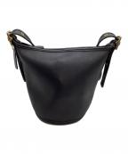 COACHコーチ）の古着「ショルダーバッグ OLD COACH」｜ブラック×ゴールド