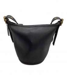 COACH（コーチ）の古着「ショルダーバッグ OLD COACH」｜ブラック×ゴールド