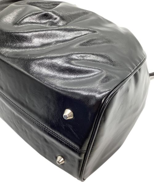 BADGIGI（バッドジジ）BADGIGI (バッドジジ) チェーンショルダーバッグ チェーン スクエア ドローストリング ブラック×シルバーの古着・服飾アイテム