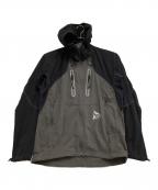 and wander×maison kitsuneアンドワンダー×メゾンキツネ）の古着「ナイロンジャケット　HIKING HOODIE」｜ブラック×グレー