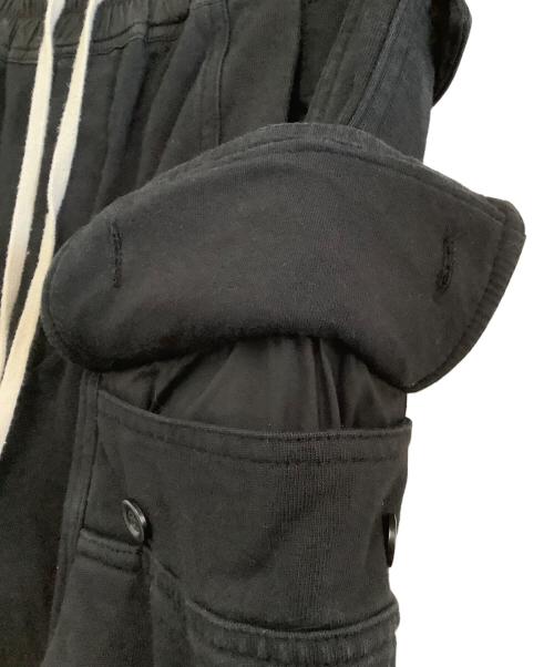 RICK OWENS（リックオウエンス）RICK OWENS (リックオウエンス) カーゴパンツ　DRKSHDW MASTODON CUT ブラック サイズ:XSの古着・服飾アイテム