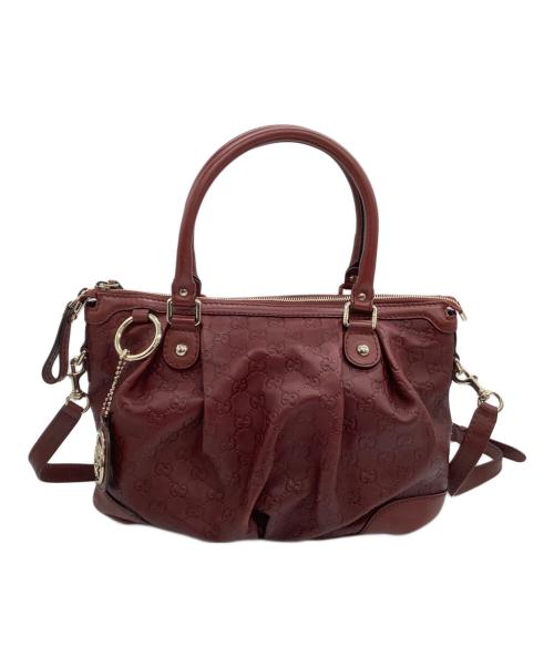 GUCCI（グッチ）GUCCI (グッチ) 2WAYバッグ グッチシマ レッドの古着・服飾アイテム