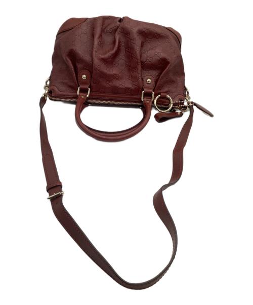 GUCCI（グッチ）GUCCI (グッチ) 2WAYバッグ グッチシマ レッドの古着・服飾アイテム