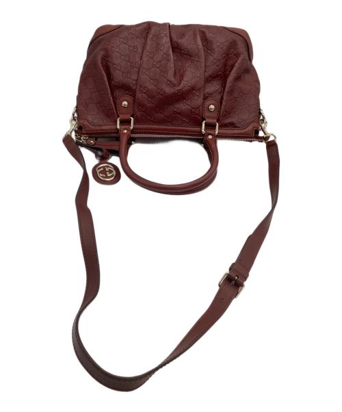 GUCCI（グッチ）GUCCI (グッチ) 2WAYバッグ グッチシマ レッドの古着・服飾アイテム