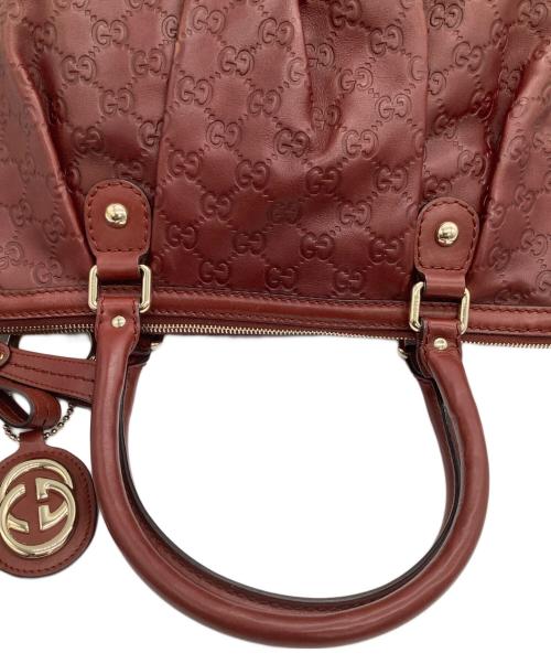 GUCCI（グッチ）GUCCI (グッチ) 2WAYバッグ グッチシマ レッドの古着・服飾アイテム