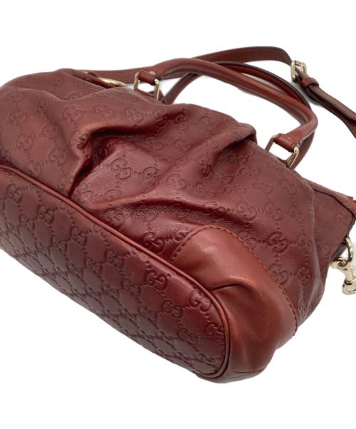 GUCCI（グッチ）GUCCI (グッチ) 2WAYバッグ グッチシマ レッドの古着・服飾アイテム