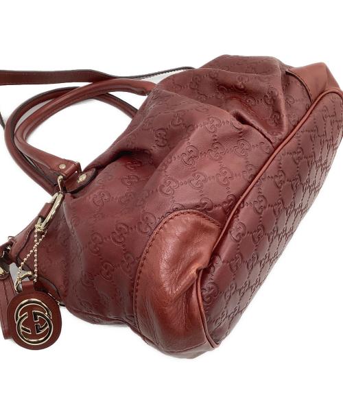 GUCCI（グッチ）GUCCI (グッチ) 2WAYバッグ グッチシマ レッドの古着・服飾アイテム