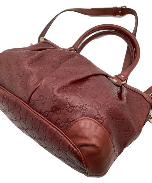 GUCCI（グッチ）GUCCI (グッチ) 2WAYバッグ グッチシマ レッドの古着・服飾アイテム