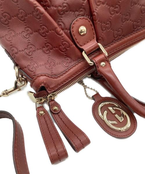 GUCCI（グッチ）GUCCI (グッチ) 2WAYバッグ グッチシマ レッドの古着・服飾アイテム