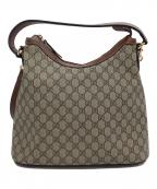 GUCCIグッチ）の古着「2WAYショルダーバッグ　GGスプリーム　ホーボー」｜ブラウン