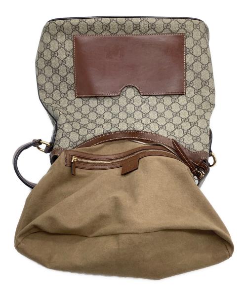 GUCCI（グッチ）GUCCI (グッチ) 2WAYショルダーバッグ　GGスプリーム　ホーボー ブラウンの古着・服飾アイテム