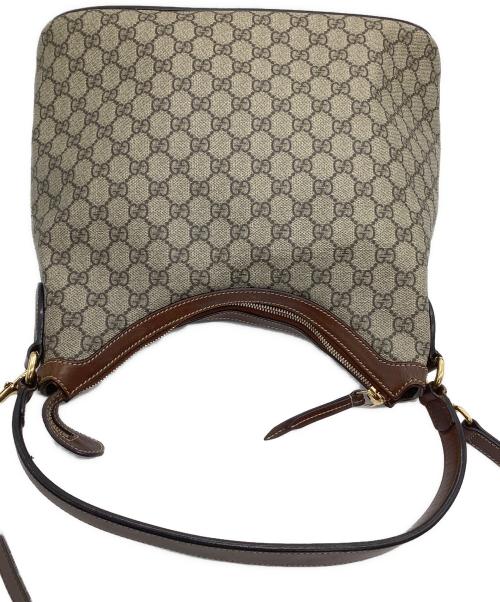 GUCCI（グッチ）GUCCI (グッチ) 2WAYショルダーバッグ　GGスプリーム　ホーボー ブラウンの古着・服飾アイテム
