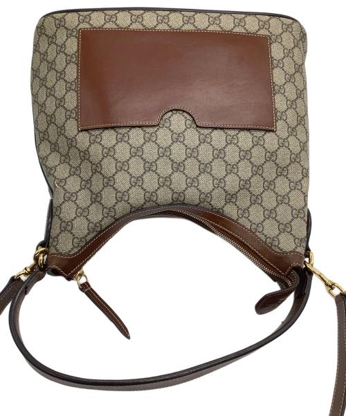 GUCCI（グッチ）GUCCI (グッチ) 2WAYショルダーバッグ　GGスプリーム　ホーボー ブラウンの古着・服飾アイテム