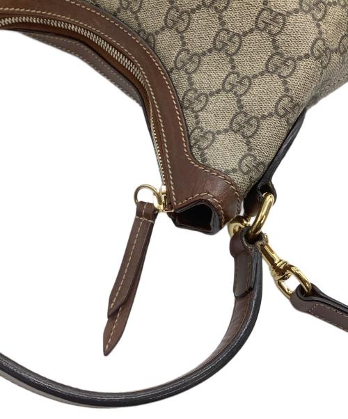 GUCCI（グッチ）GUCCI (グッチ) 2WAYショルダーバッグ　GGスプリーム　ホーボー ブラウンの古着・服飾アイテム