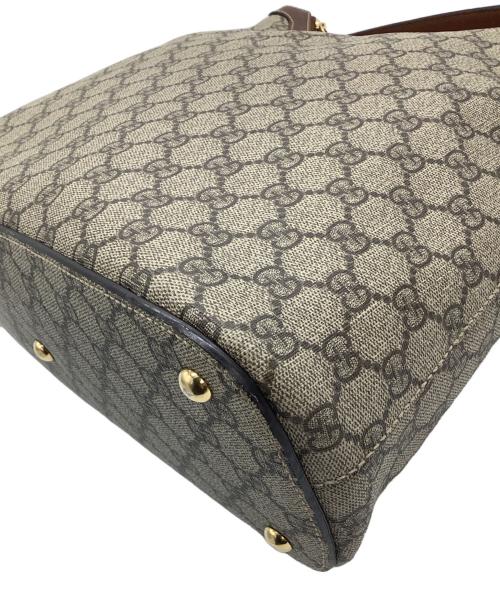 GUCCI（グッチ）GUCCI (グッチ) 2WAYショルダーバッグ　GGスプリーム　ホーボー ブラウンの古着・服飾アイテム