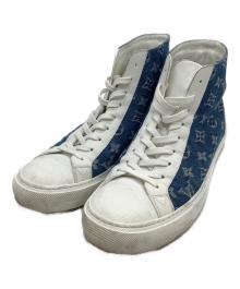 LOUIS VUITTON（ルイ ヴィトン）の古着「ハイカットスニーカー タトゥーライン」｜インディゴ×ホワイト