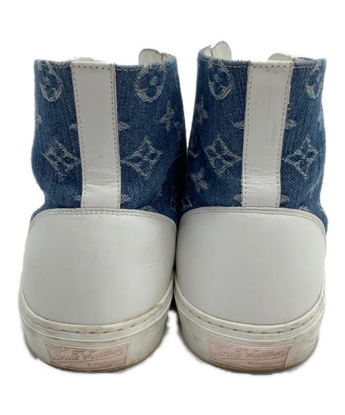 LOUIS VUITTON（ルイ ヴィトン）LOUIS VUITTON (ルイ ヴィトン) ハイカットスニーカー タトゥーライン インディゴ×ホワイト サイズ:8 1/2の古着・服飾アイテム
