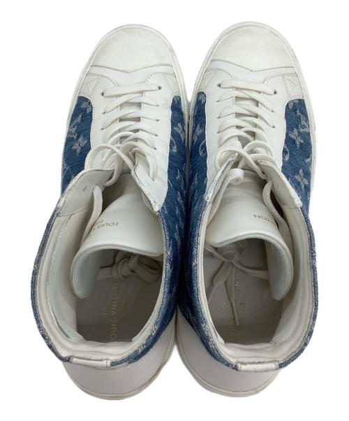 LOUIS VUITTON（ルイ ヴィトン）LOUIS VUITTON (ルイ ヴィトン) ハイカットスニーカー タトゥーライン インディゴ×ホワイト サイズ:8 1/2の古着・服飾アイテム