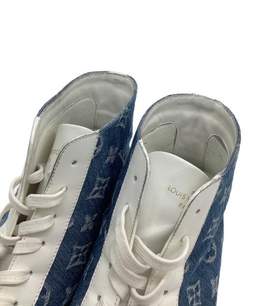 LOUIS VUITTON（ルイ ヴィトン）LOUIS VUITTON (ルイ ヴィトン) ハイカットスニーカー タトゥーライン インディゴ×ホワイト サイズ:8 1/2の古着・服飾アイテム