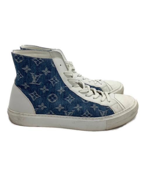 LOUIS VUITTON（ルイ ヴィトン）LOUIS VUITTON (ルイ ヴィトン) ハイカットスニーカー タトゥーライン インディゴ×ホワイト サイズ:8 1/2の古着・服飾アイテム