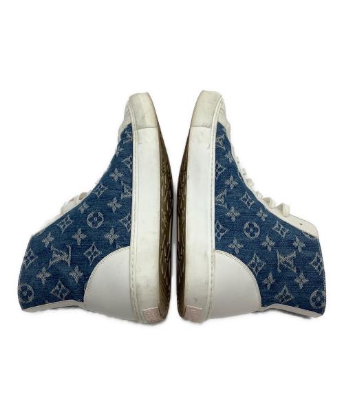 LOUIS VUITTON（ルイ ヴィトン）LOUIS VUITTON (ルイ ヴィトン) ハイカットスニーカー タトゥーライン インディゴ×ホワイト サイズ:8 1/2の古着・服飾アイテム