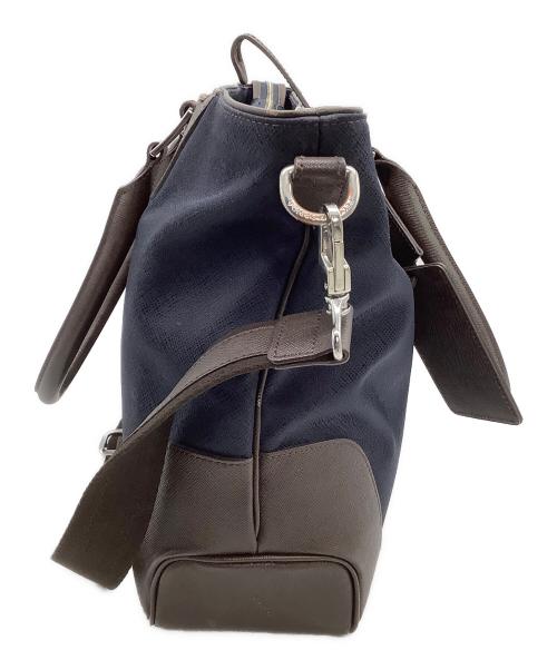 PELLE MORBIDA（ペッレモルビダ）PELLE MORBIDA (ペッレモルビダ) ビジネスバッグ ネイビー×ブラウンの古着・服飾アイテム