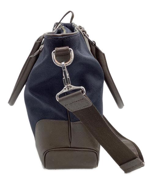 PELLE MORBIDA（ペッレモルビダ）PELLE MORBIDA (ペッレモルビダ) ビジネスバッグ ネイビー×ブラウンの古着・服飾アイテム