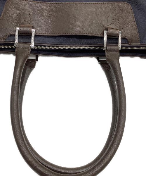 PELLE MORBIDA（ペッレモルビダ）PELLE MORBIDA (ペッレモルビダ) ビジネスバッグ ネイビー×ブラウンの古着・服飾アイテム