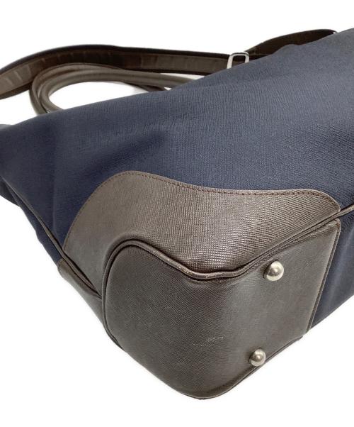 PELLE MORBIDA（ペッレモルビダ）PELLE MORBIDA (ペッレモルビダ) ビジネスバッグ ネイビー×ブラウンの古着・服飾アイテム