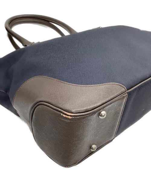 PELLE MORBIDA（ペッレモルビダ）PELLE MORBIDA (ペッレモルビダ) ビジネスバッグ ネイビー×ブラウンの古着・服飾アイテム