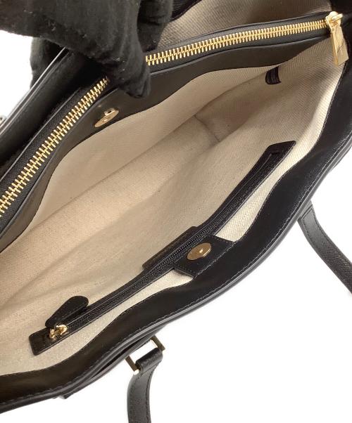 MICHAEL KORS（マイケル・コース）MICHAEL KORS (マイケル・コース) レザートートバッグ TARYN ブラックの古着・服飾アイテム