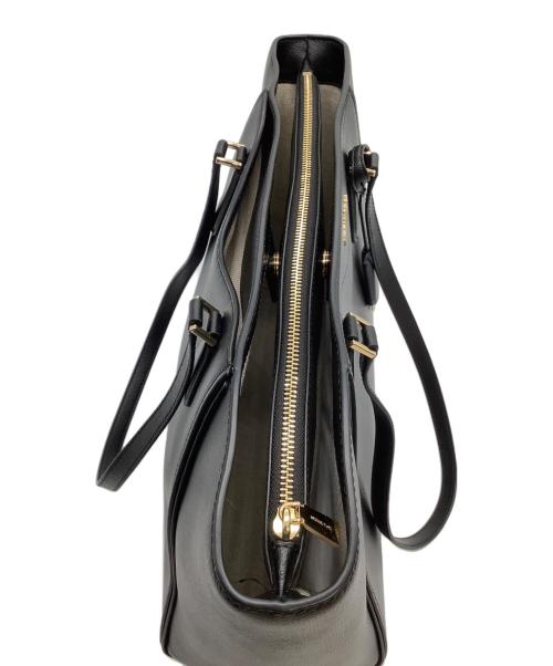 MICHAEL KORS（マイケル・コース）MICHAEL KORS (マイケル・コース) レザートートバッグ TARYN ブラックの古着・服飾アイテム